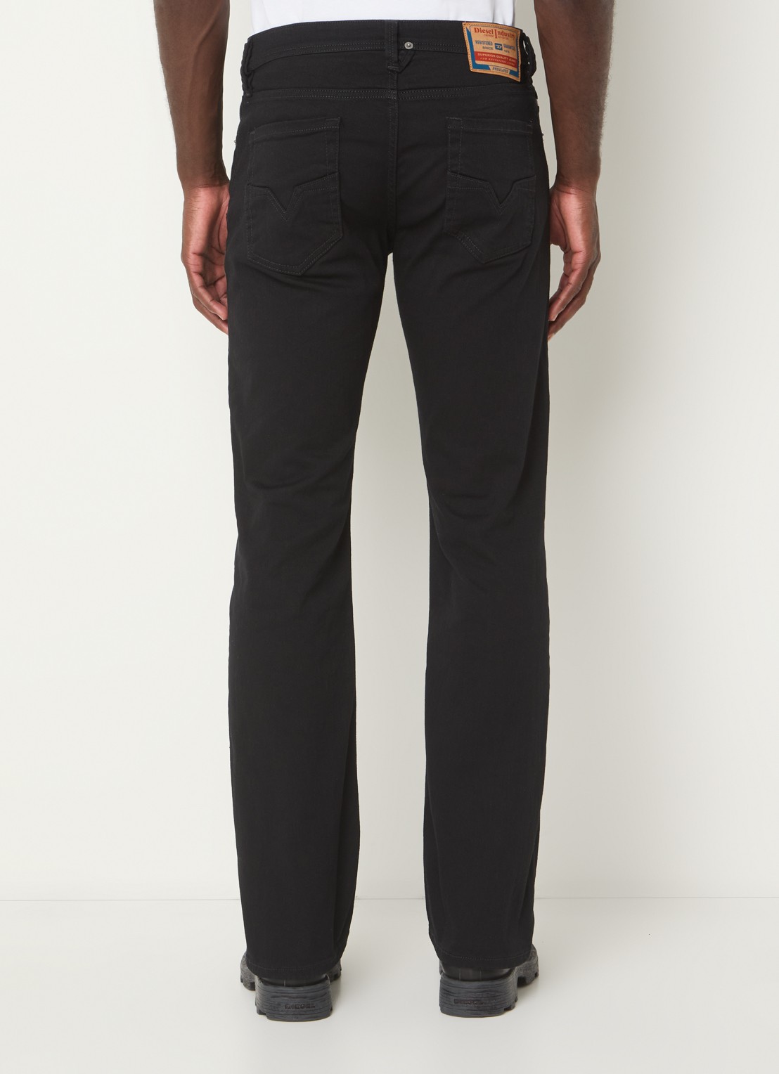 Diesel 1985 Larkee straight leg jeans met gekleurde wassing - achterkant zwart