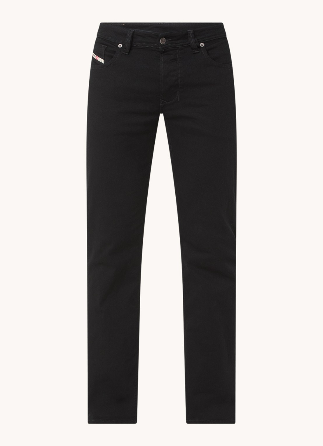 Diesel 1985 Larkee straight leg jeans met gekleurde wassing - voorkant 2 zwart