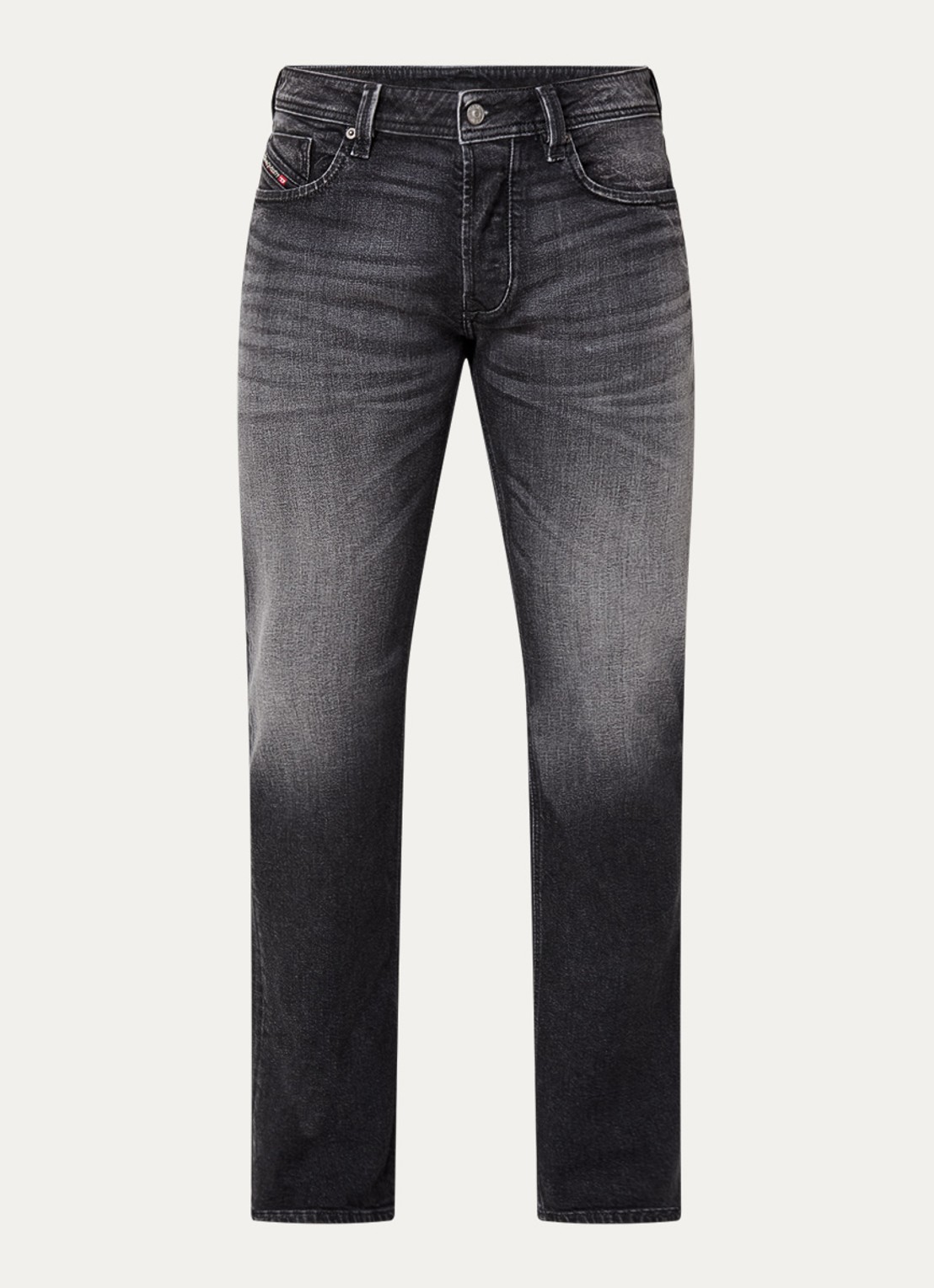 Diesel 1985 Larkee straight leg jeans met gekleurde wassing - voorkant 4 antraciet