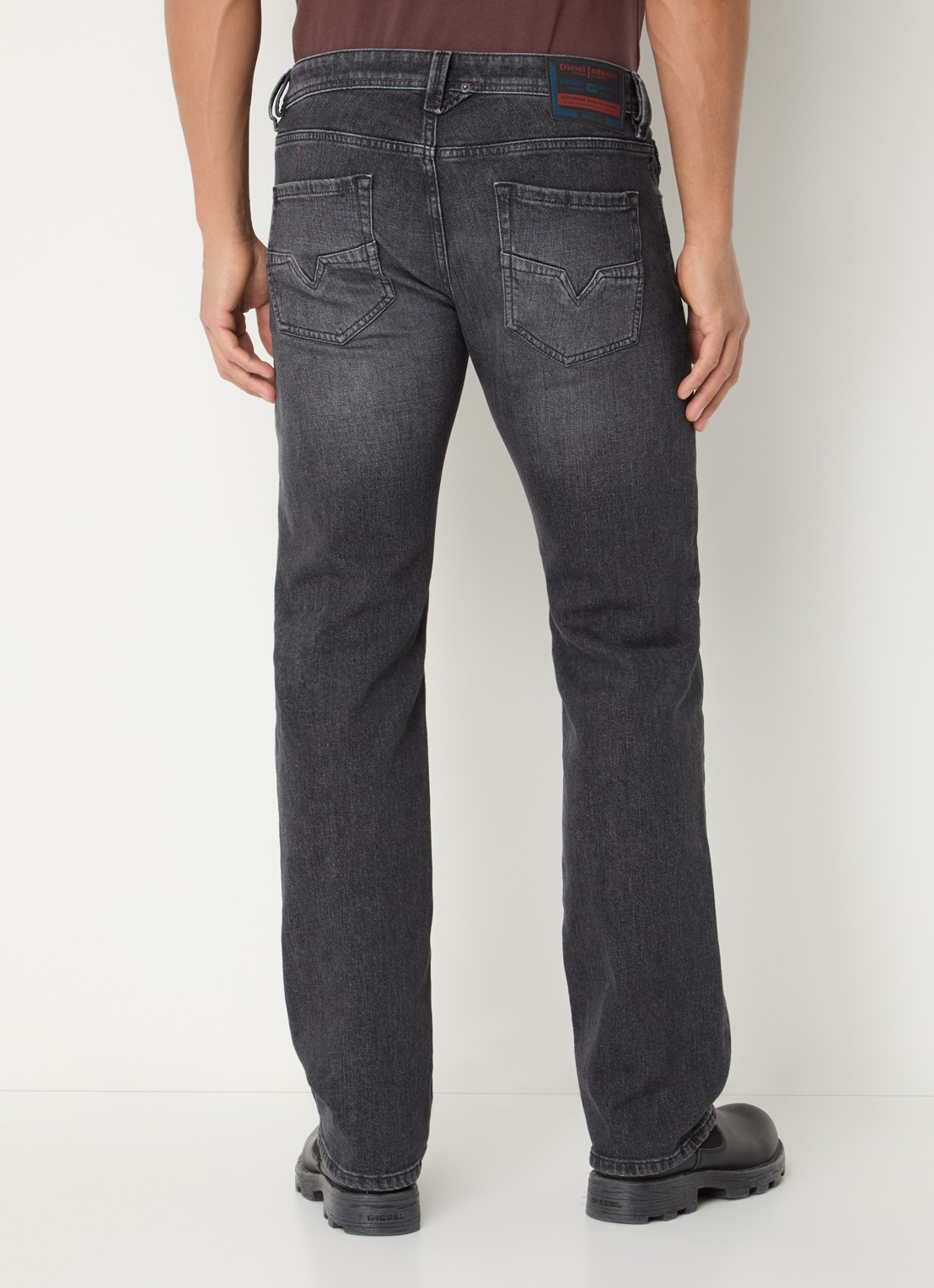 Diesel 1985 slim fit jeans met gekleurde wassing - achterkant 3 antraciet
