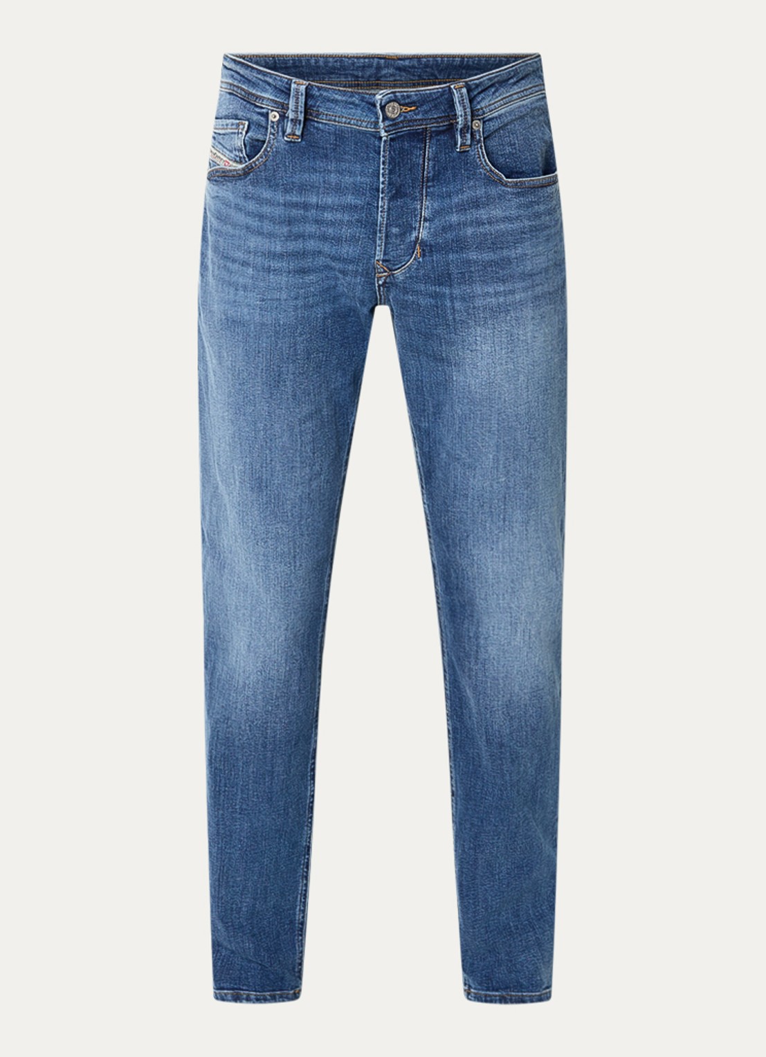 Diesel 1986 Larkee-Beex straight leg jeans met lichte wassing  - voorkant 4 indigo
