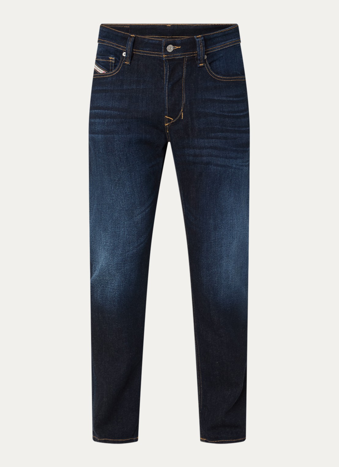 Diesel 1986 Larkee tapered fit jeans met donkere wassing - voorkant 2 indigo