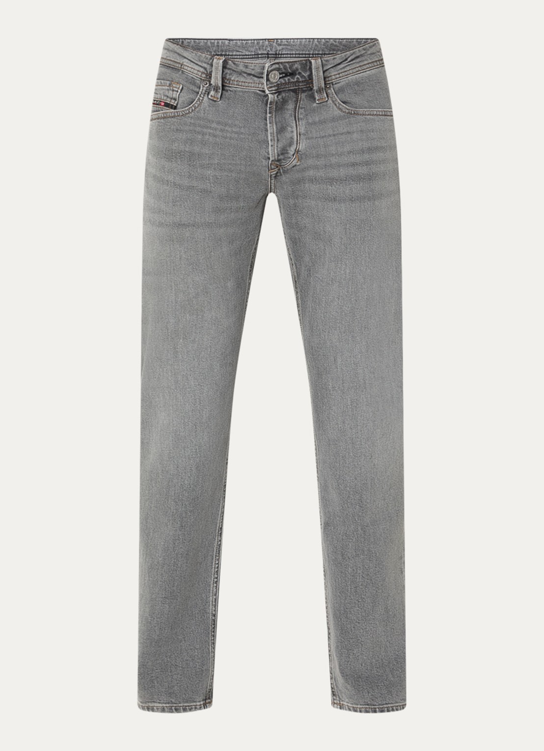 Diesel 1986 Larkee tapered fit jeans met gekleurde wassing - voorkant 4 grijs