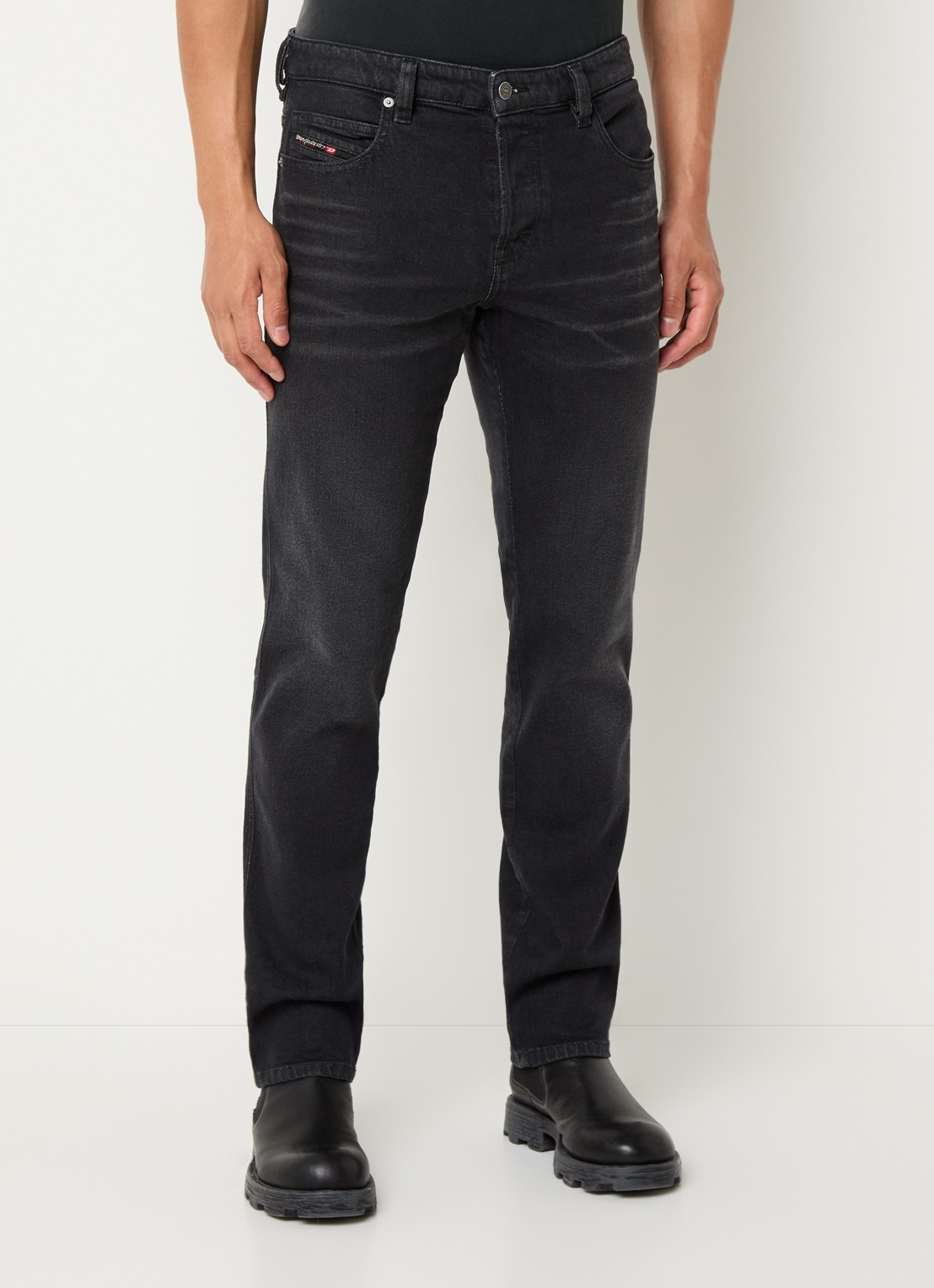 Diesel 1993 D-Vyl straight leg jeans met gekleurde wassing - detail 2 zwart