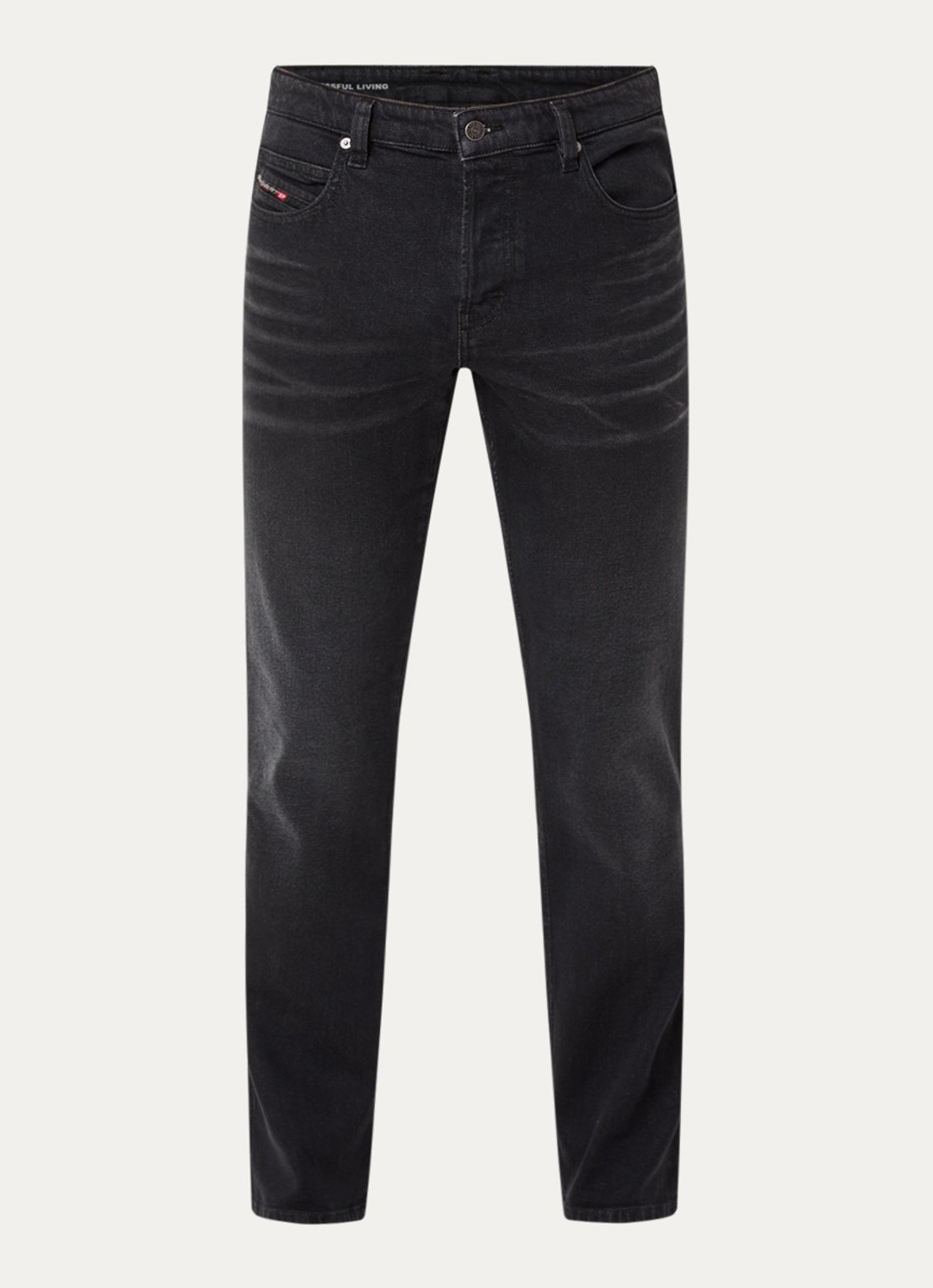 Diesel 1993 D-Vyl straight leg jeans met gekleurde wassing - voorkant 4 zwart