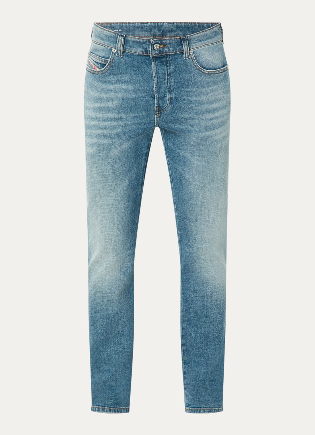 Diesel 1993 D-VYL straight leg jeans met medium wassing en steekzakken - voorkant 4 indigo