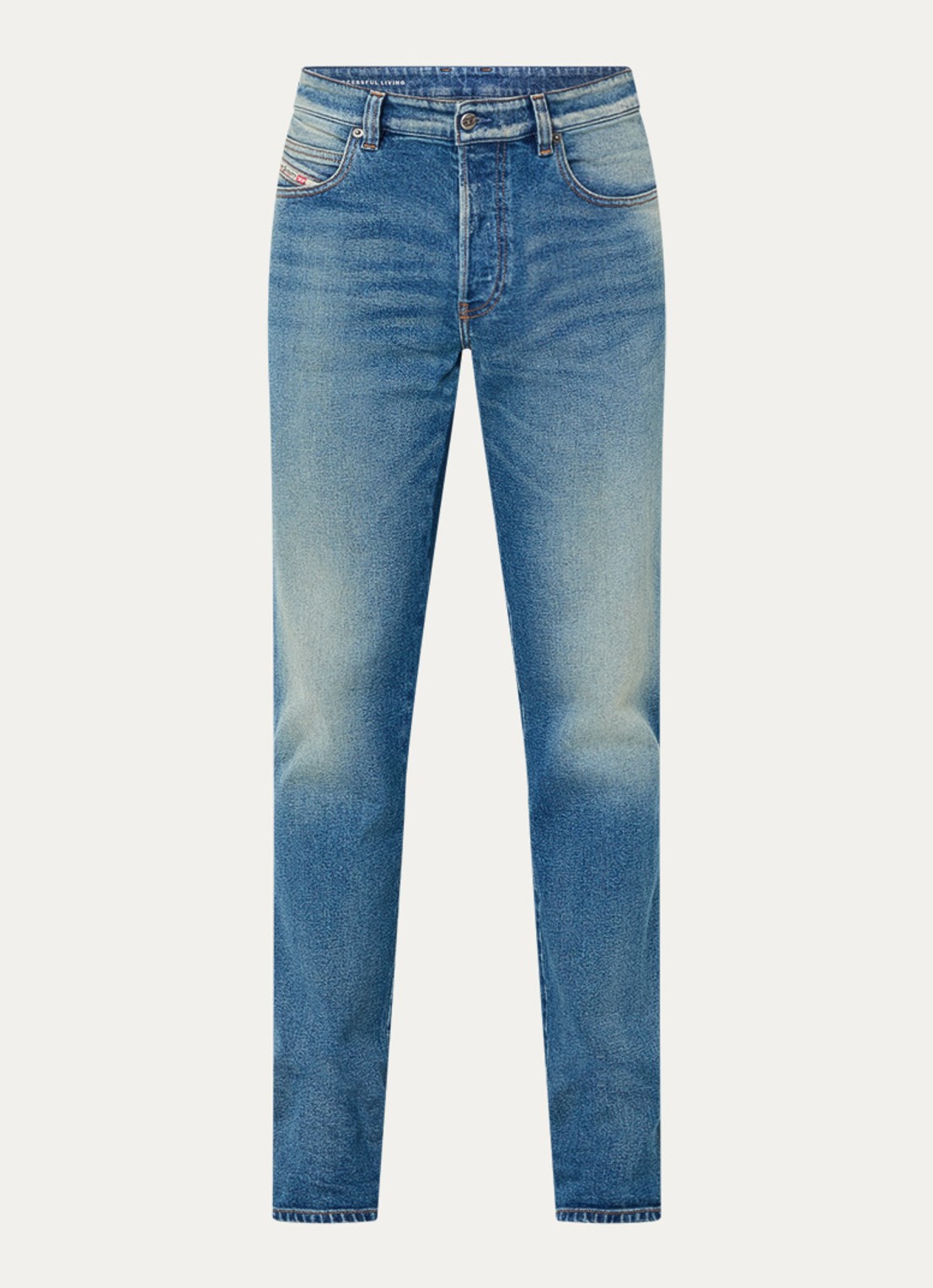 Diesel 1993 D-Vyl straight leg jeans met medium wassing - voorkant 3 indigo