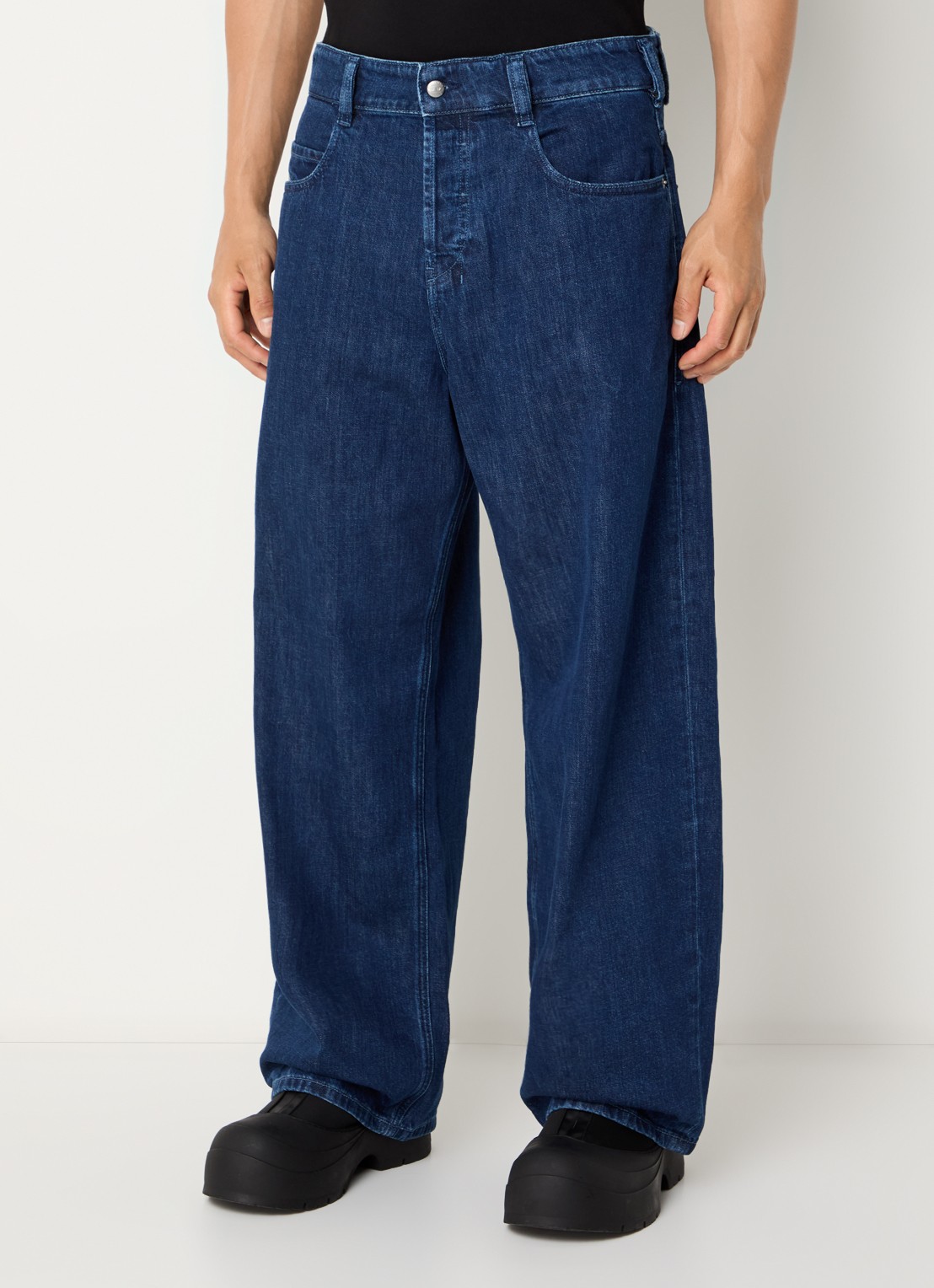 Diesel 1997 wide leg jeans met donkere wassing - detail 2 indigo