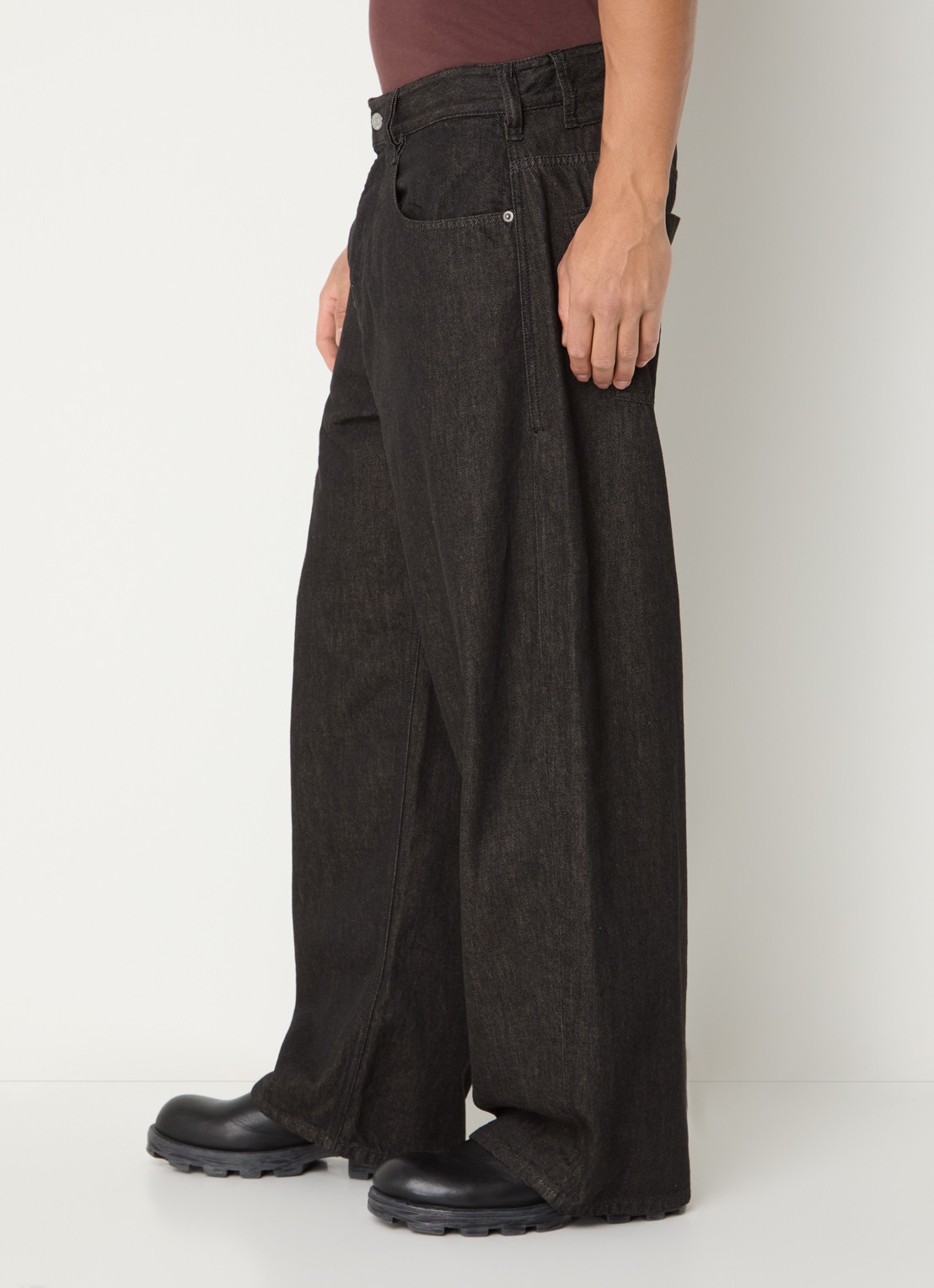 Diesel 1997 wide leg jeans met gekleurde wassing - detail 5 donkerbruin