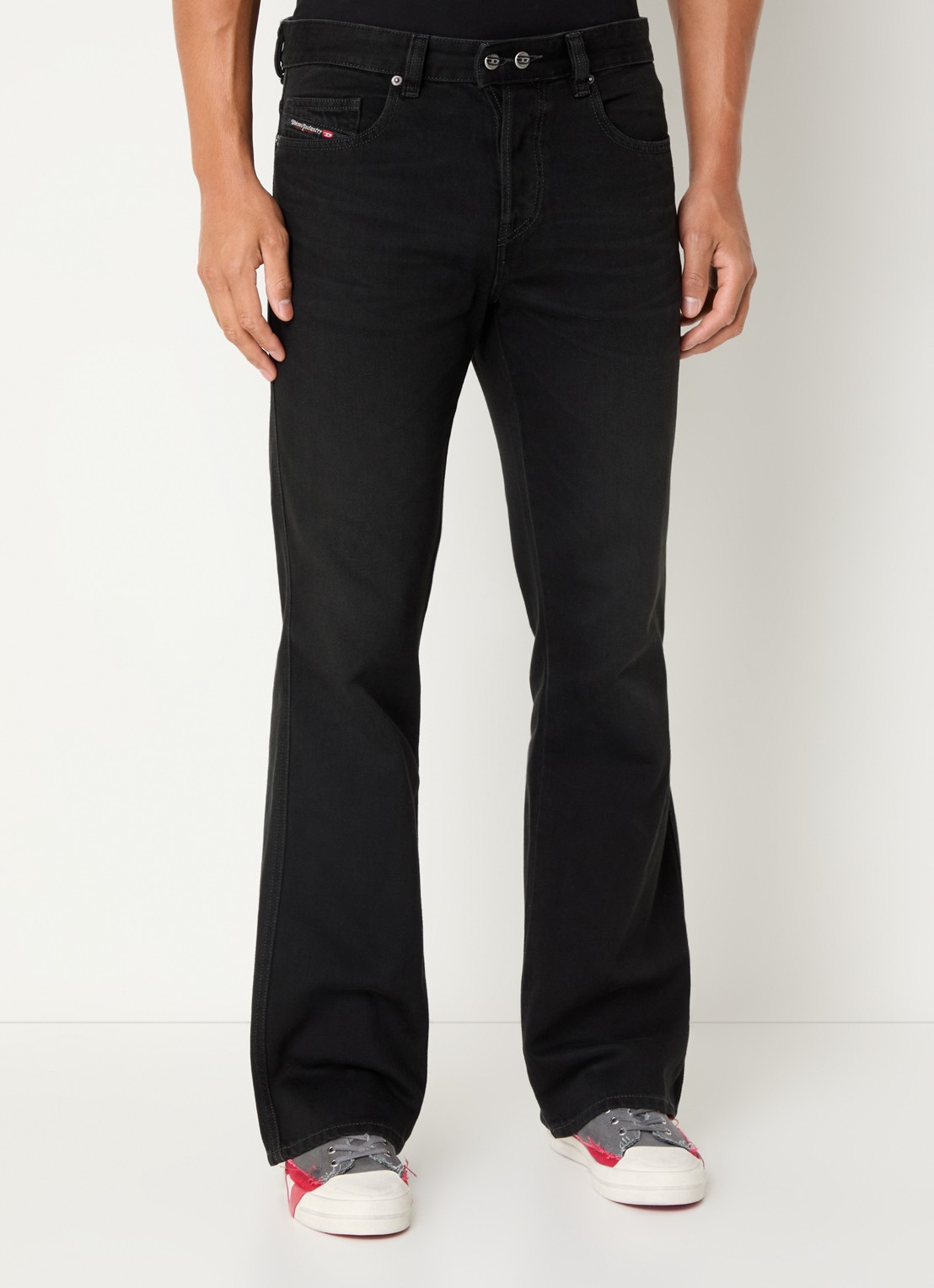 Diesel 1998 D-Buck bootcut jeans met gekleurde wassing - detail 4 zwart