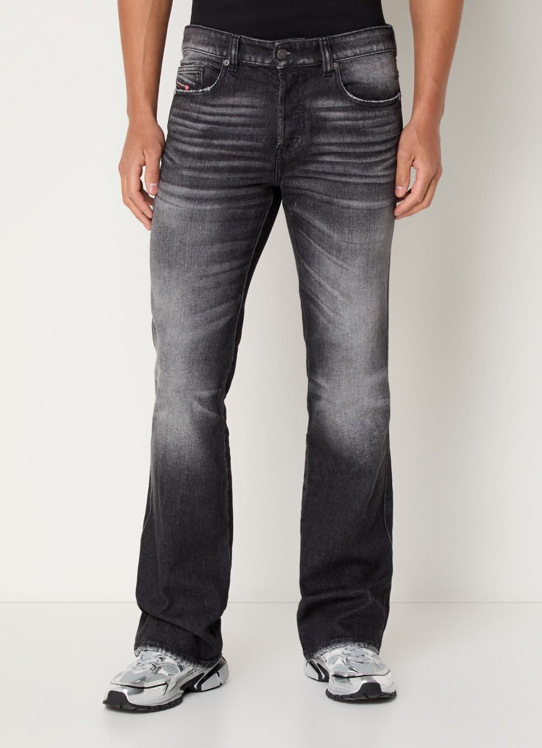 Diesel 1998 D-Buck slim fit jeans met gekleurde wassing - detail antraciet