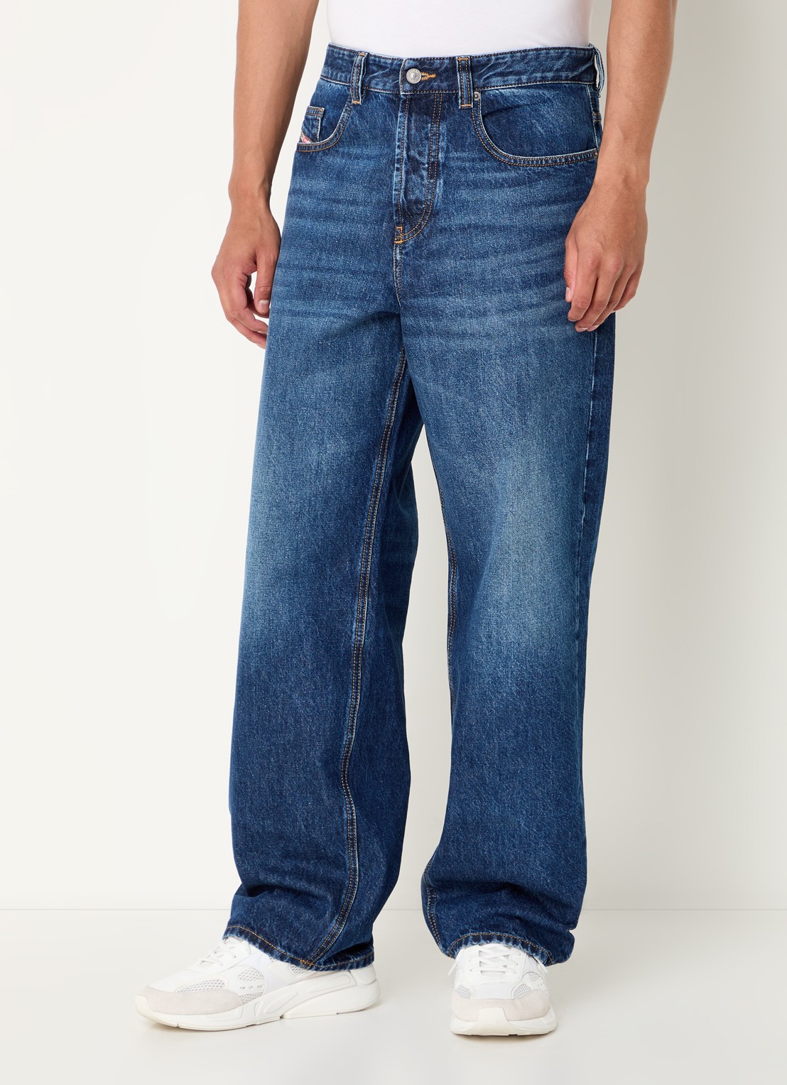Diesel 200 D-Marco loose fit jeans met donkere wassing - detail 4 indigo
