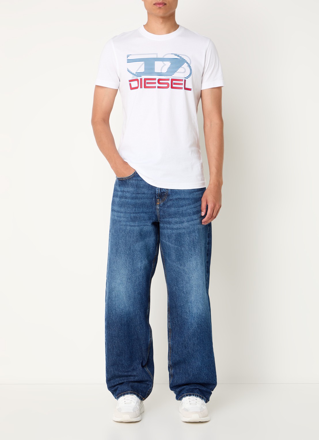 Diesel 200 D-Marco loose fit jeans met donkere wassing - voorkant 2 indigo