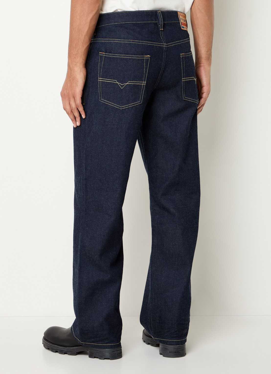 Diesel 2001 D-Macro loose fit jeans met donkere wassing - achterkant indigo