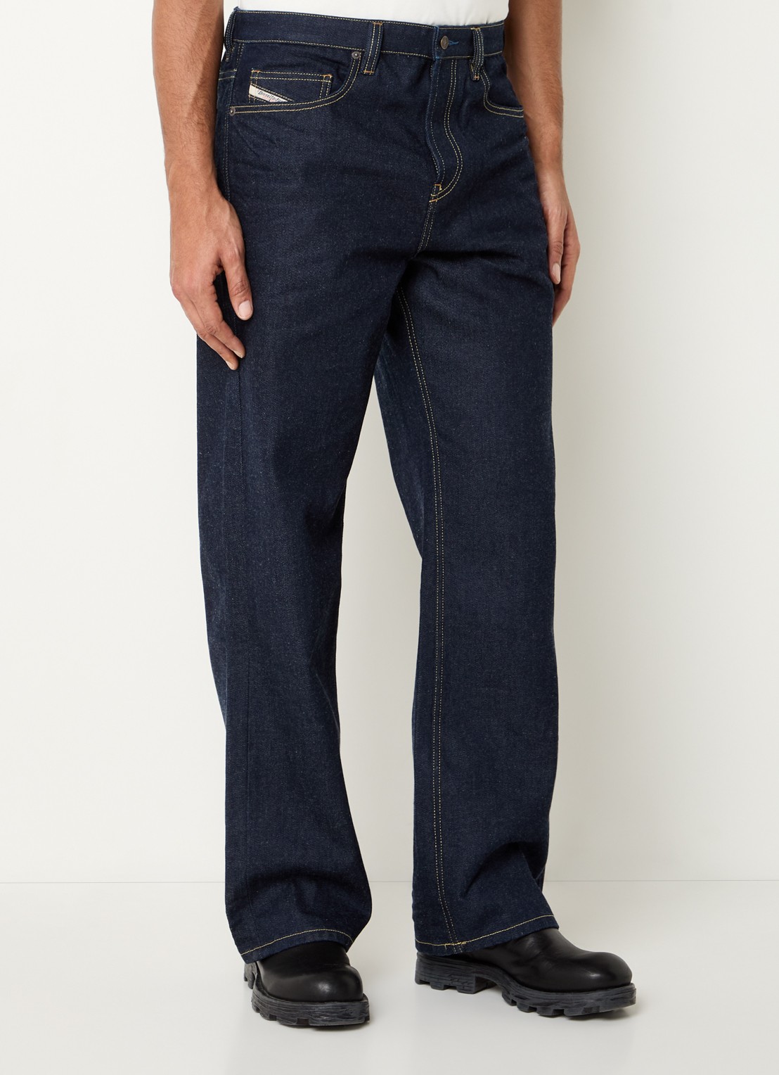 Diesel 2001 D-Macro loose fit jeans met donkere wassing - detail 2 indigo