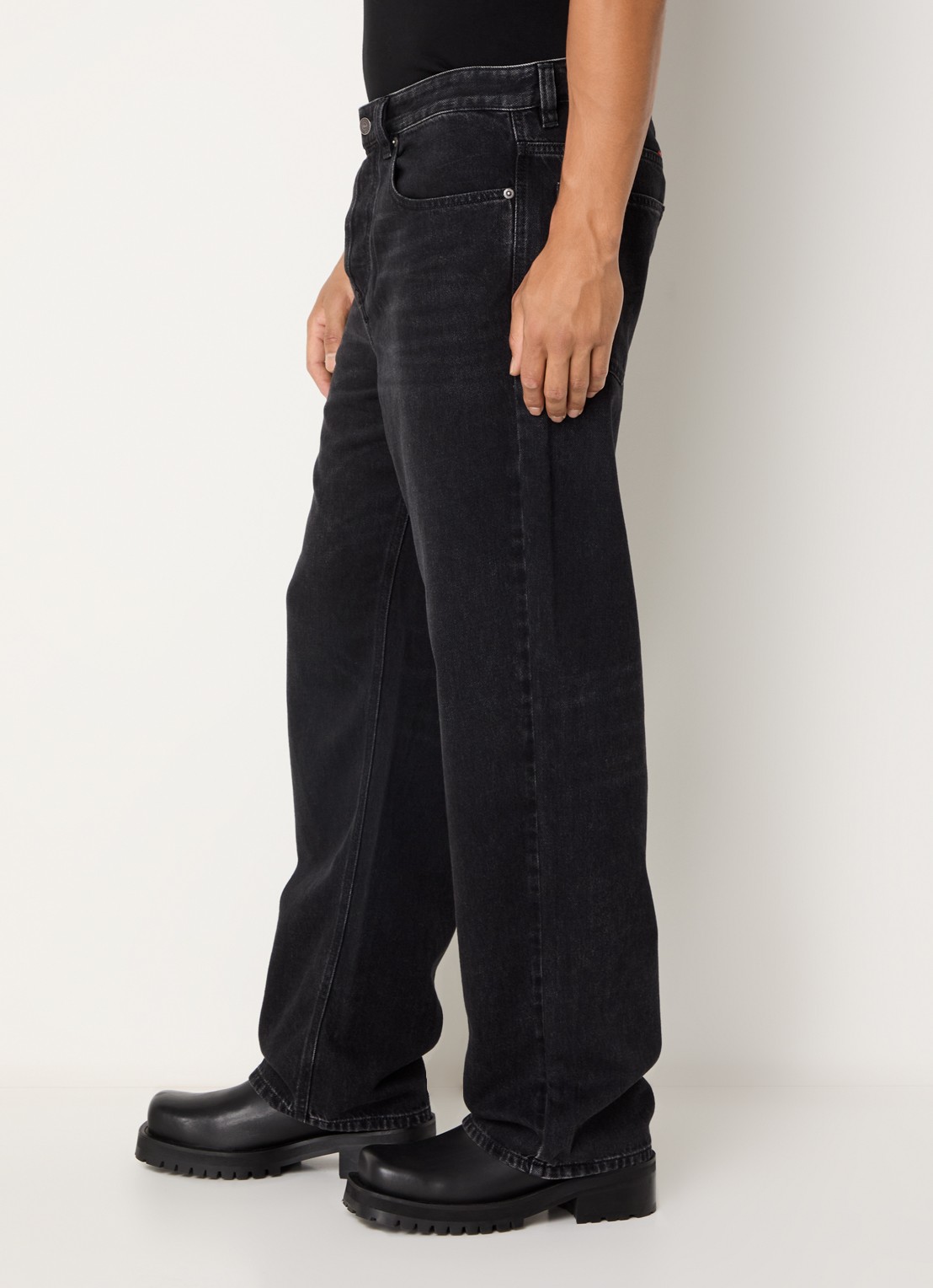 Diesel 2001 D-Macro loose fit jeans  - detail 4 zwart