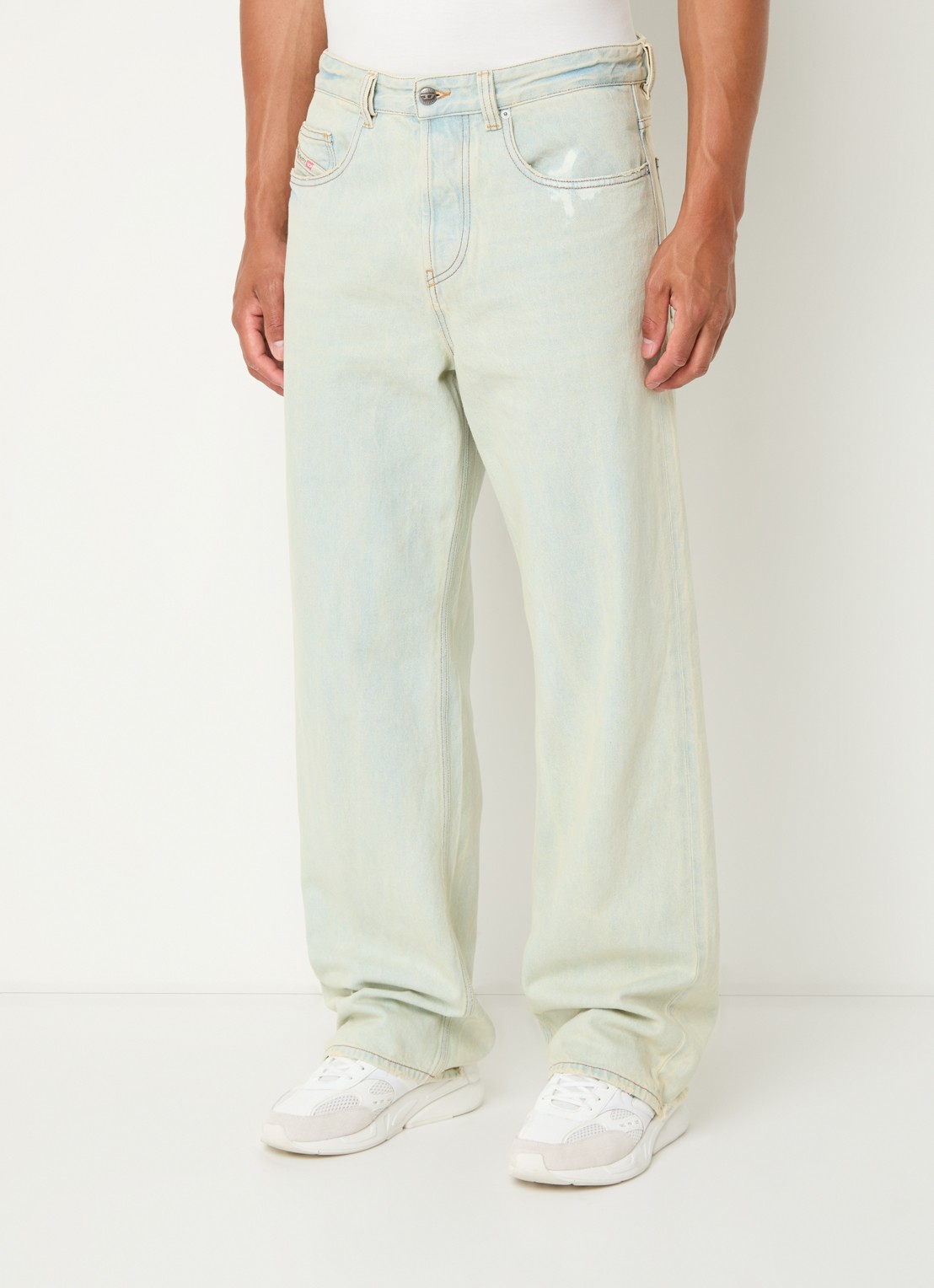 Diesel 2001 D-Macro straight leg jeans met lichte wassing - detail 4 jeans
