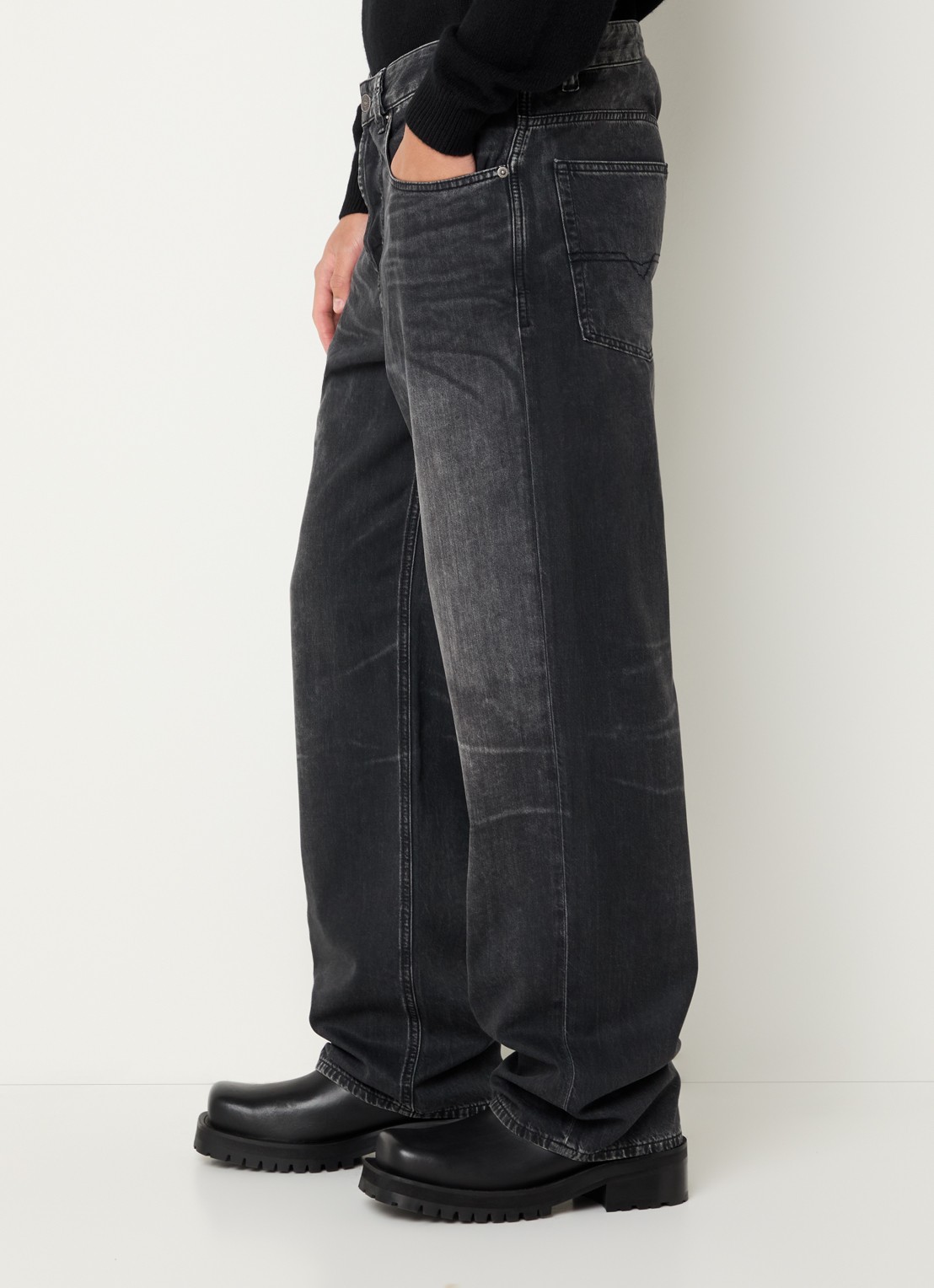 Diesel 2001 D-marco loose fit jeans met gekleurde wassing - detail 2 indigo