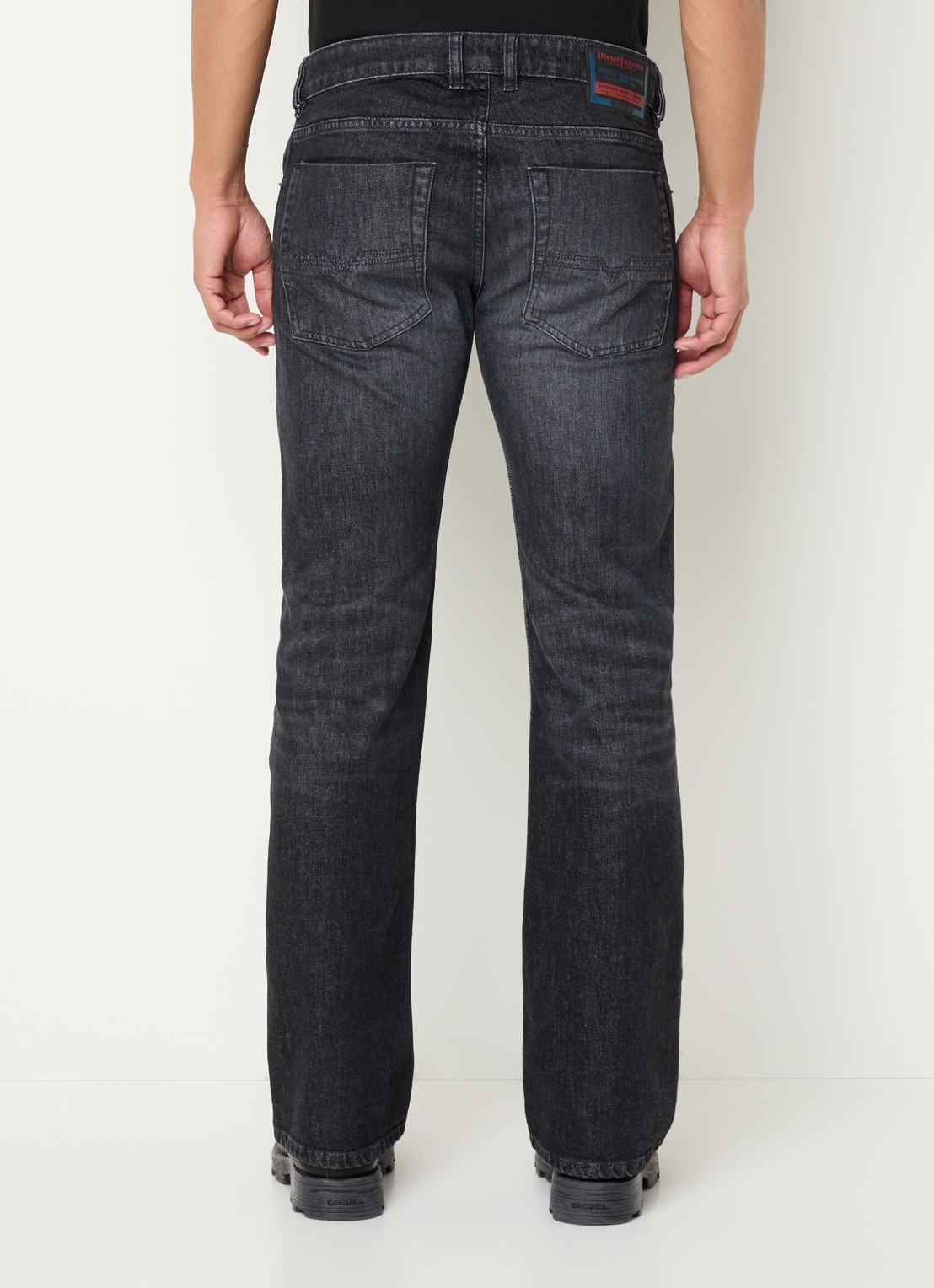 Diesel 2007 Zatiny straight leg jeans met gekleurde wassing - achterkant 5 zwart
