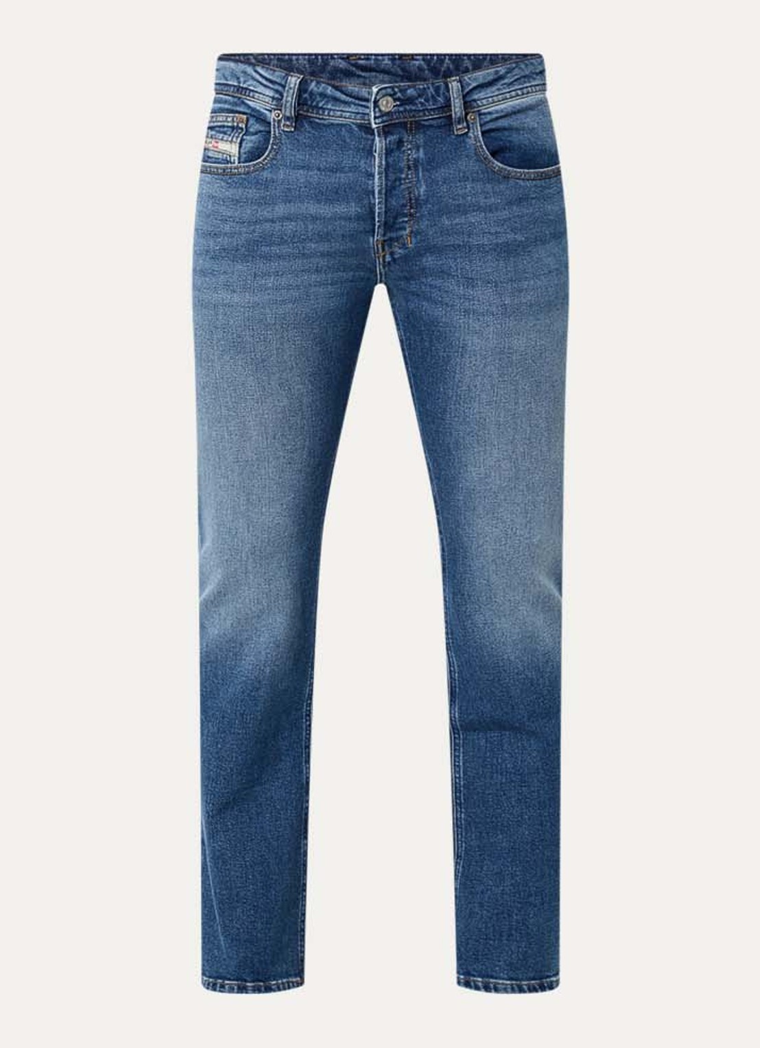 Diesel 2007 Zatiny straight leg jeans met medium wassing - voorkant indigo