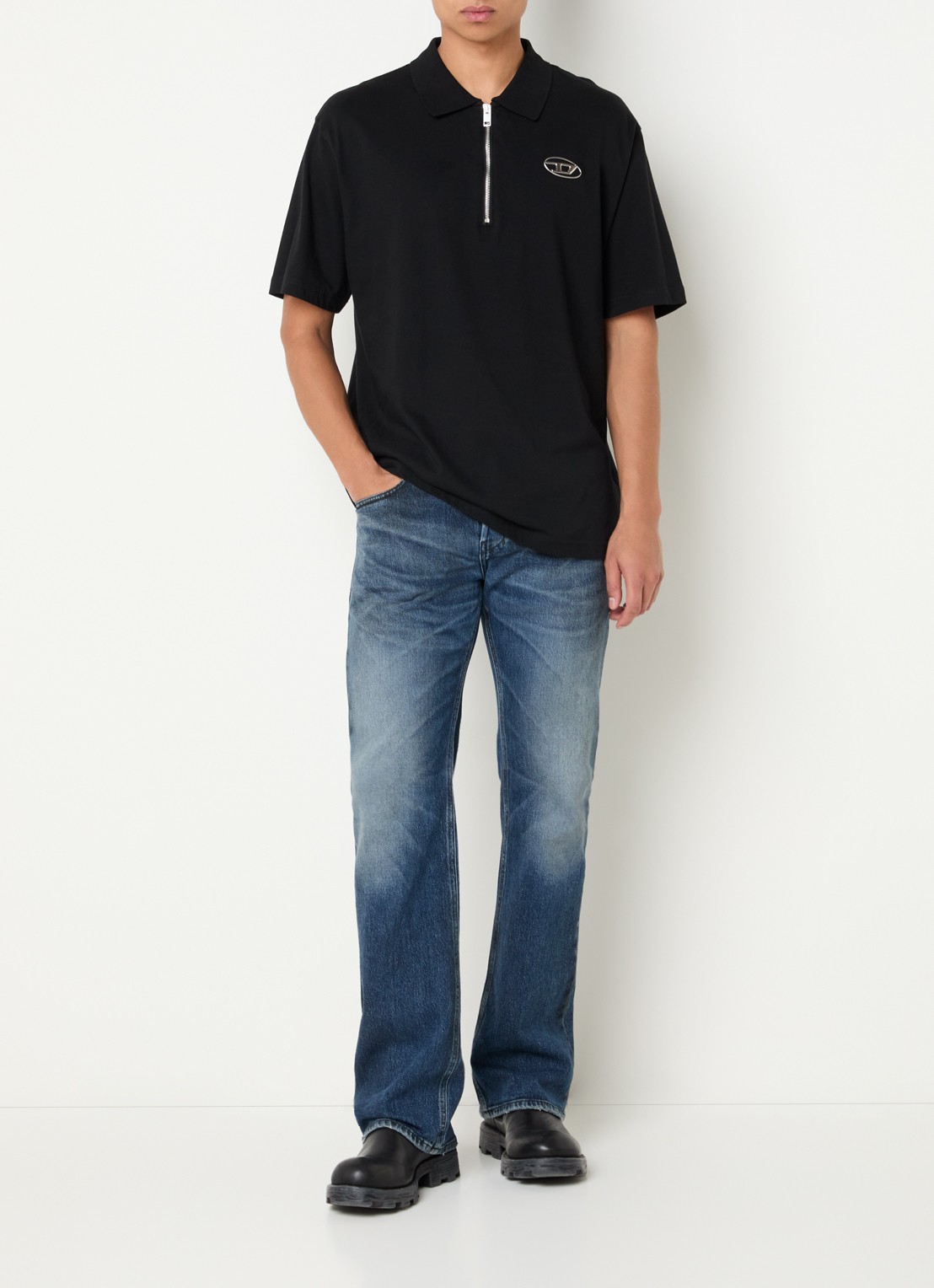 Diesel 2007 Zatiny straight leg jeans met medium wassing - voorkant 5 indigo