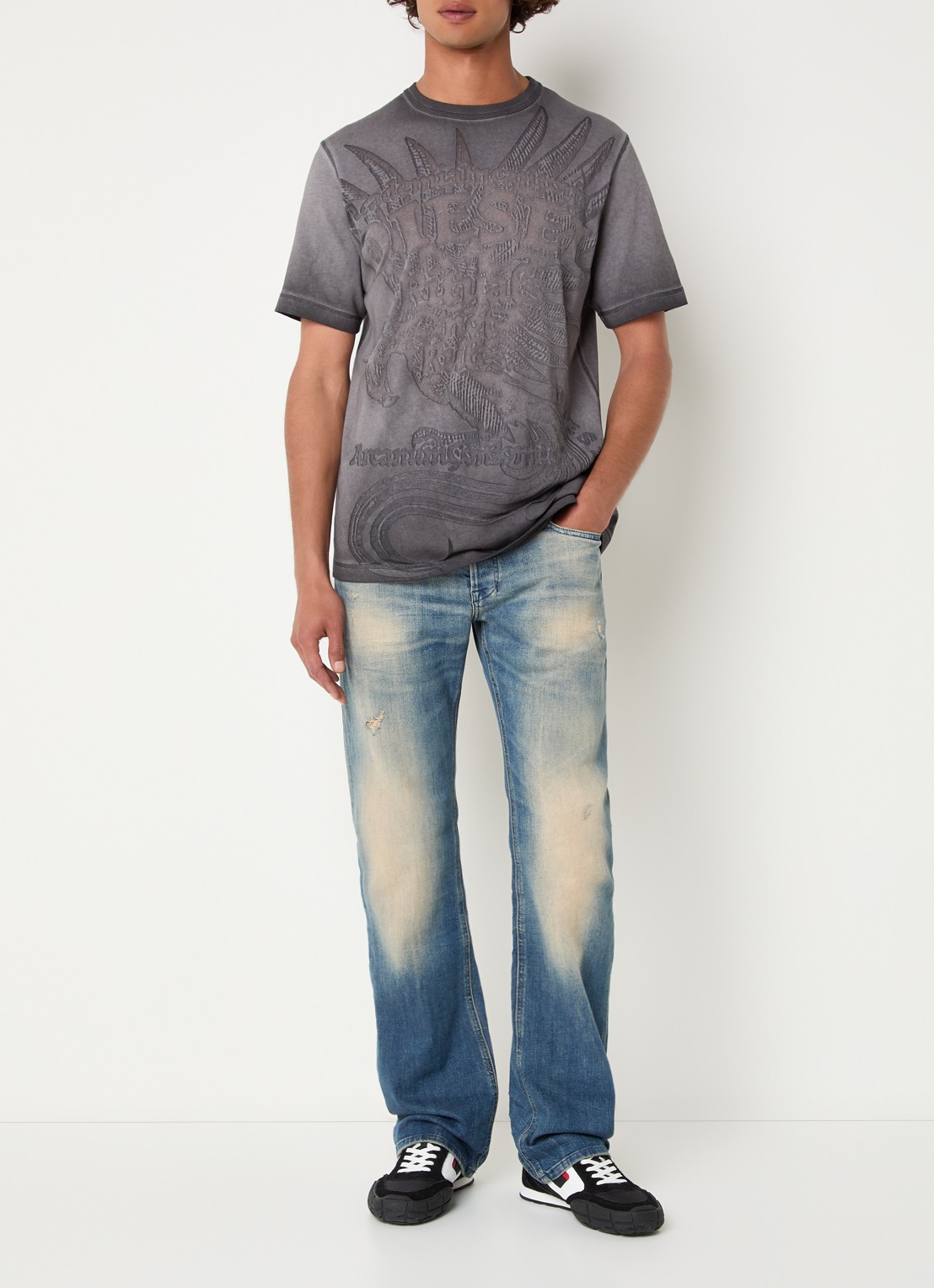 Diesel 2007 Zatiny straight leg jeans met medium wassing - voorkant 4 indigo