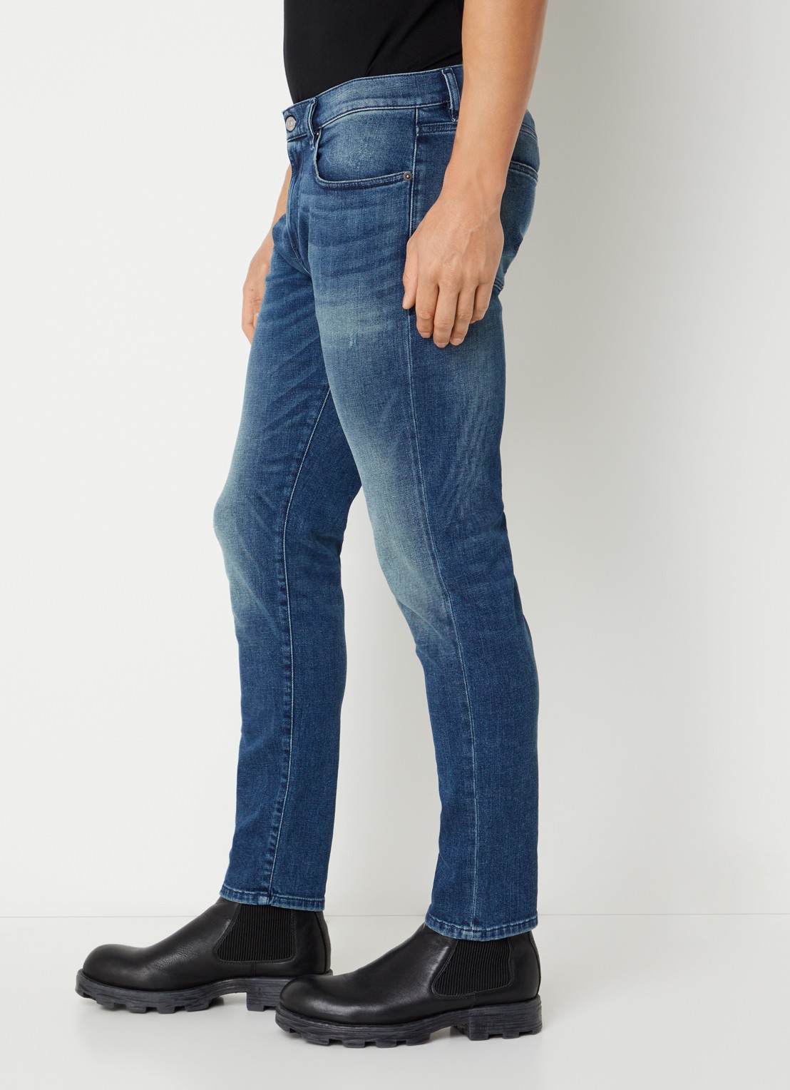 Diesel 2019 D-Strukt skinny jeans met medium wassing - detail 4 indigo