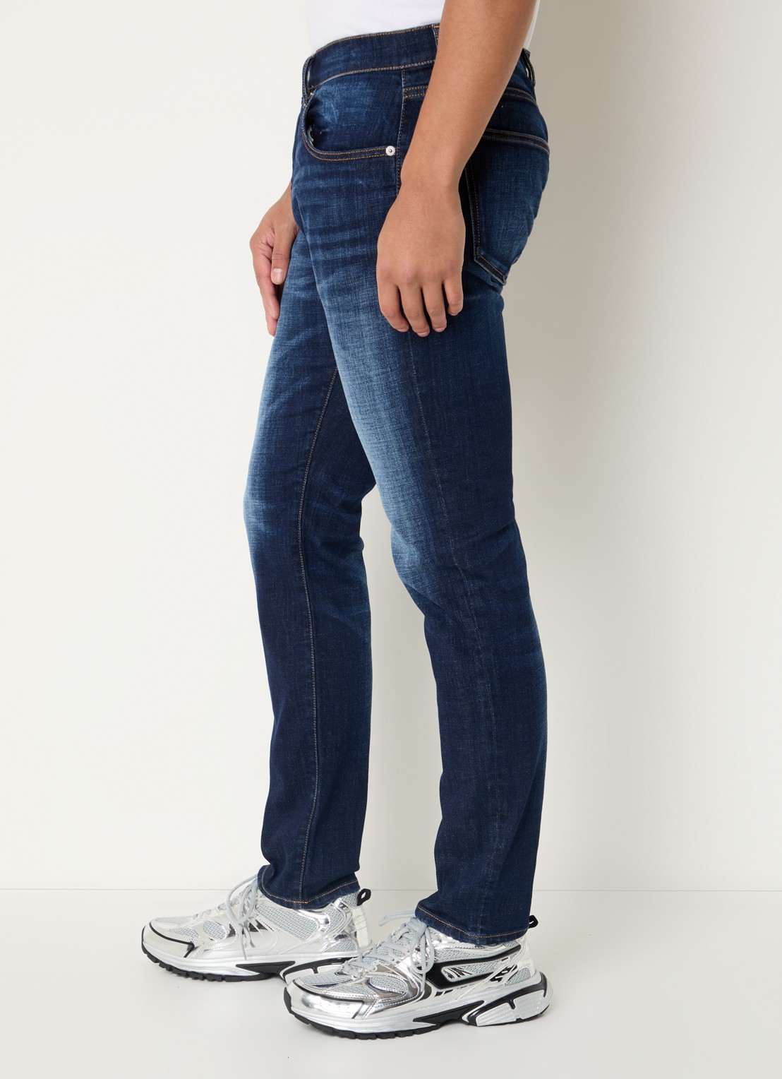 Diesel 2019 D-strukt slim fit jeans met donkere wassing - detail 5 indigo