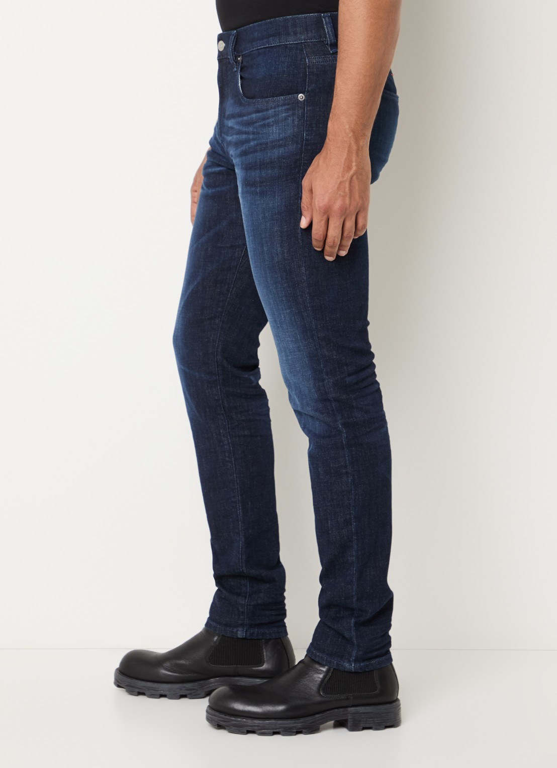 Diesel 2019 D-Strukt slim fit jeans met donkere wassing - detail 2 indigo