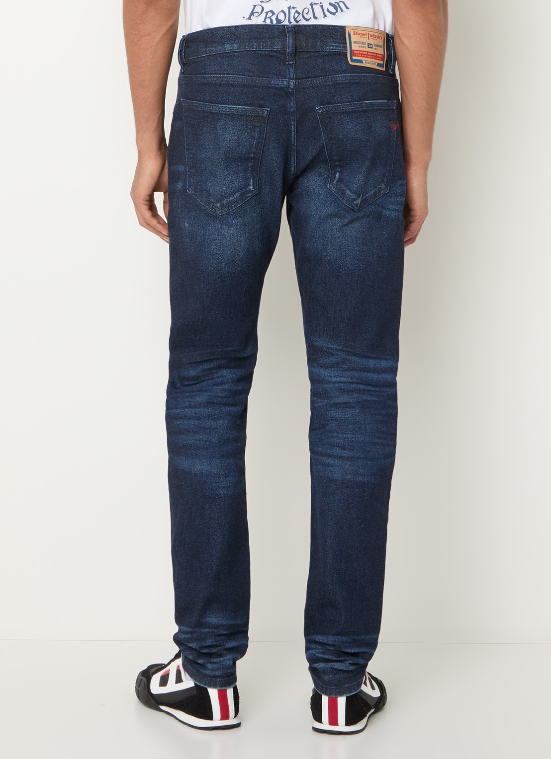 Diesel 2019 D-strukt slim fit jeans met donkere wassing - achterkant indigo