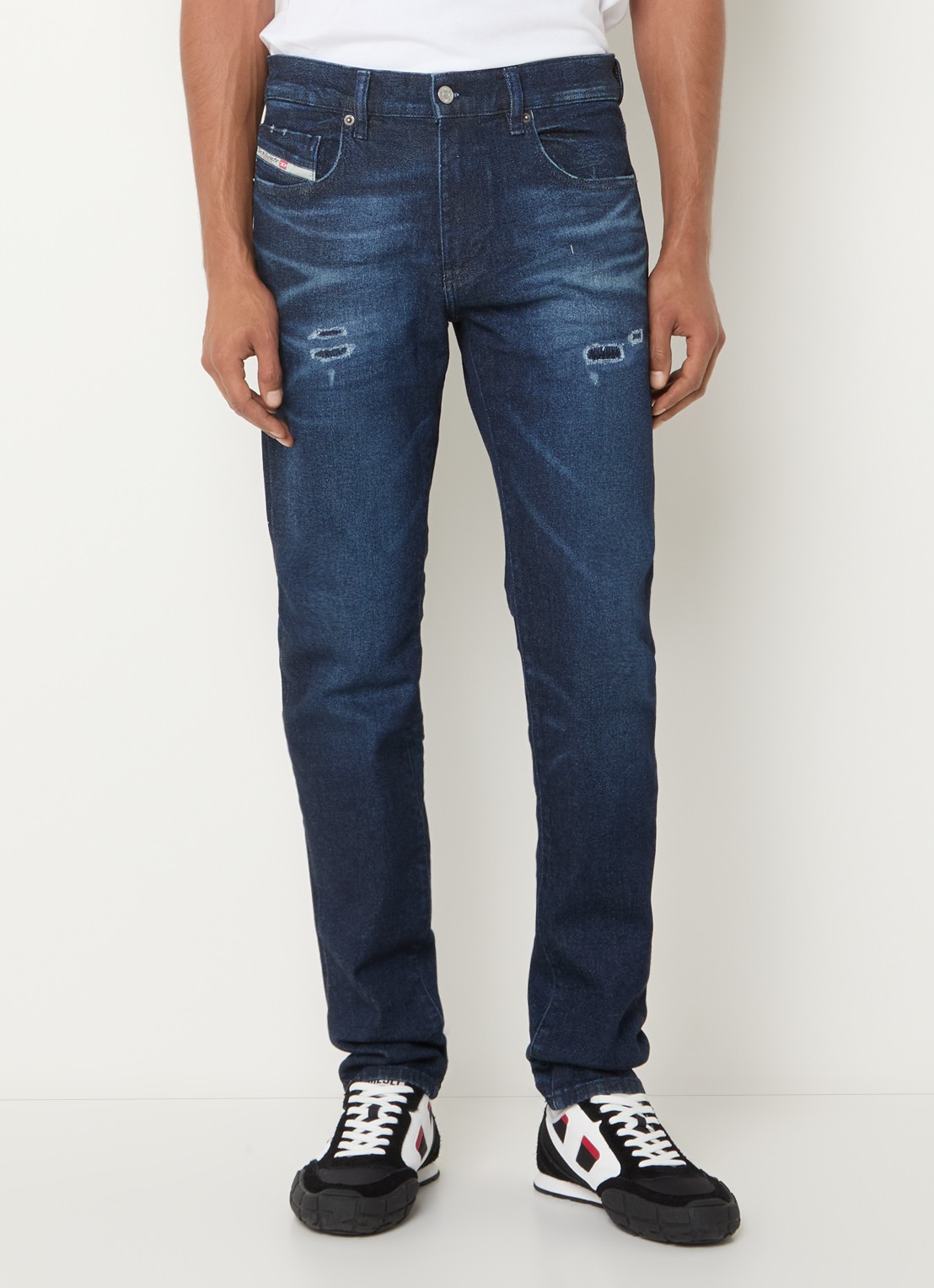 Diesel 2019 D-strukt slim fit jeans met donkere wassing - detail 2 indigo