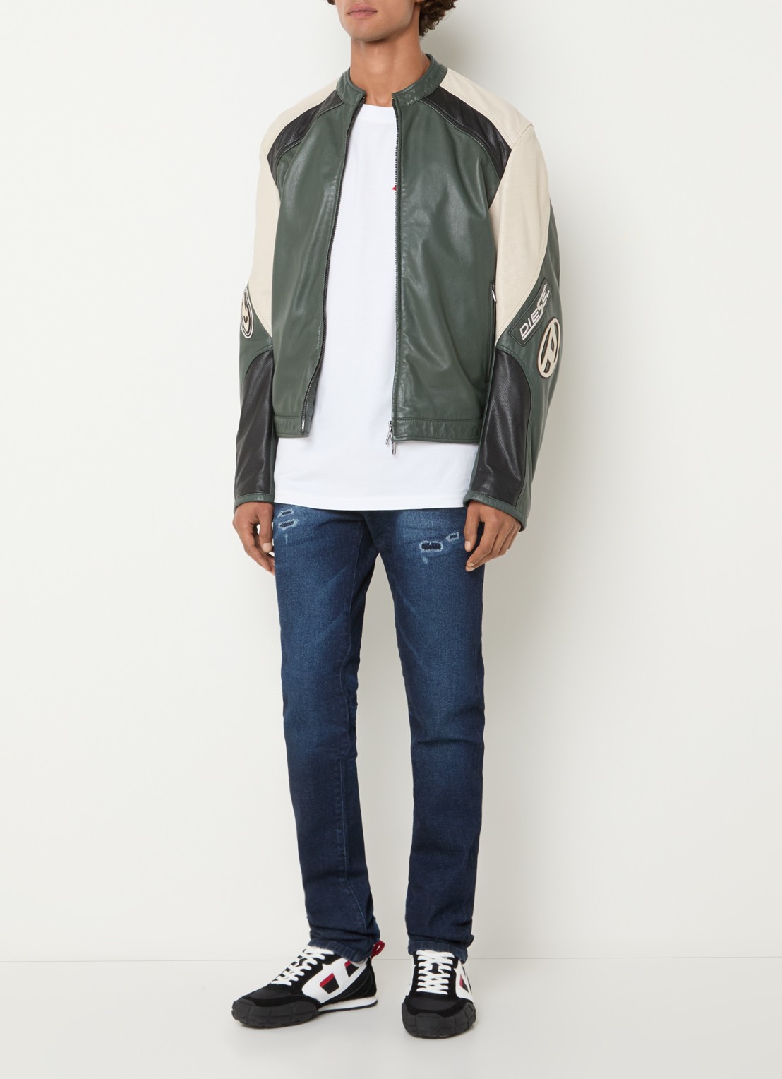 Diesel 2019 D-strukt slim fit jeans met donkere wassing - voorkant 5 indigo