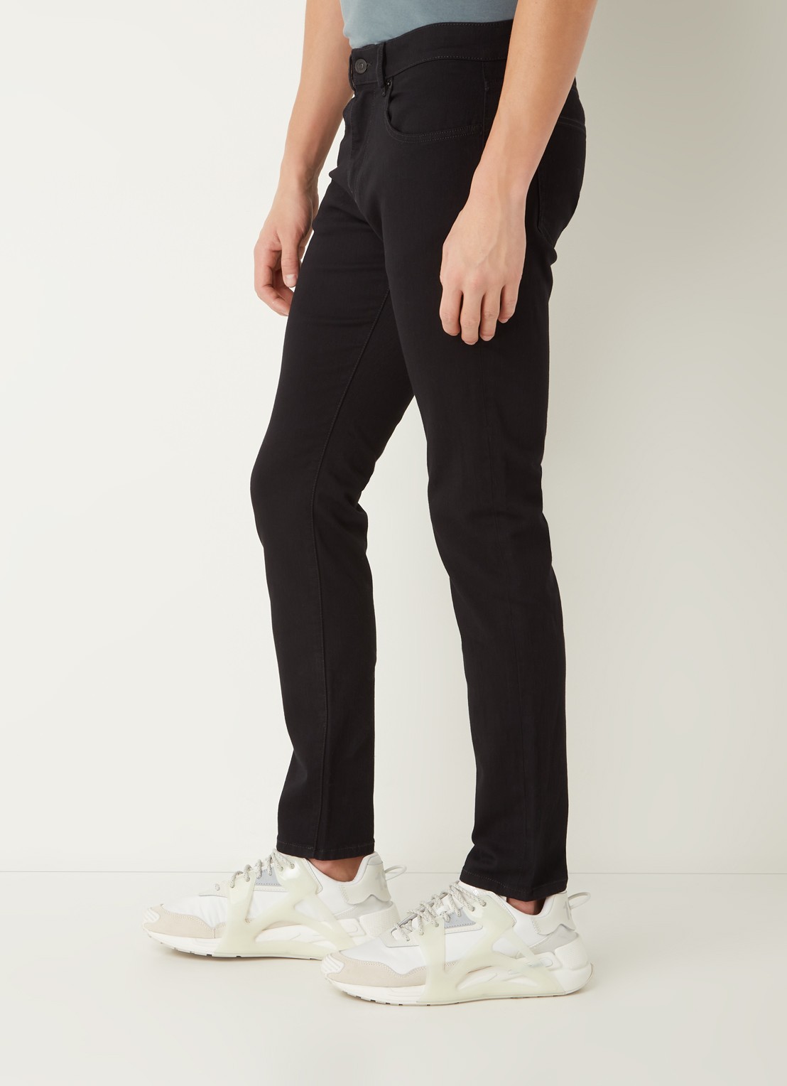 Diesel 2019 D-Strukt slim fit jeans met gekleurde wassing - detail 2 zwart