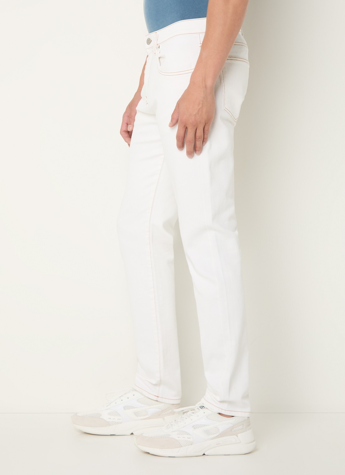 Diesel 2019 D-Strukt slim fit jeans met gekleurde wassing - detail 2 wit