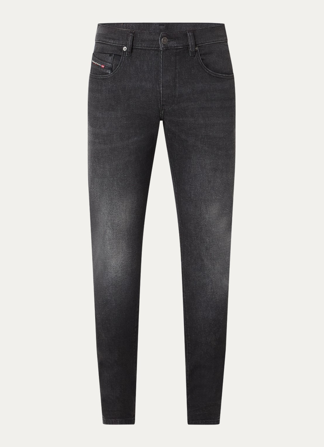 Diesel 2019 D-Strukt slim fit jeans met gekleurde wassing - voorkant 2 antraciet