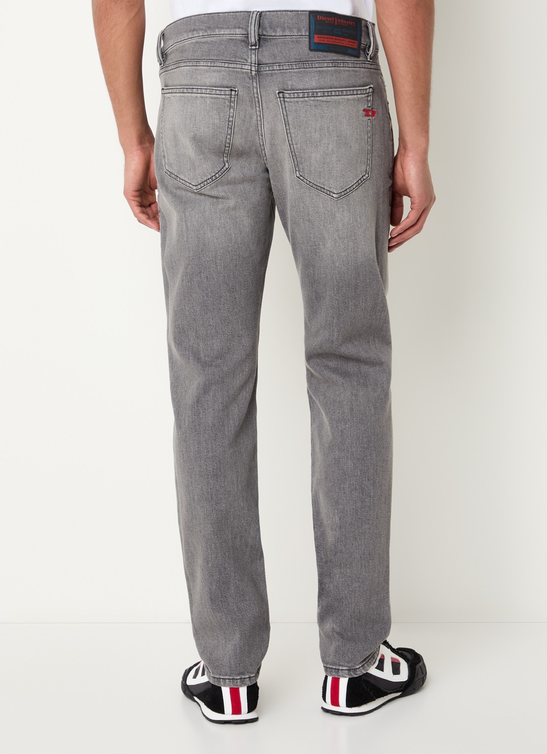 Diesel 2019 D-strukt slim fit jeans met gekleurde wassing - achterkant antraciet
