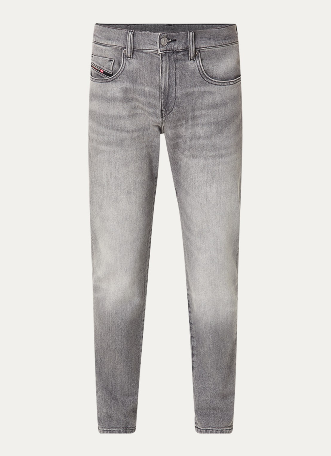 Diesel 2019 D-strukt slim fit jeans met gekleurde wassing - voorkant 4 antraciet