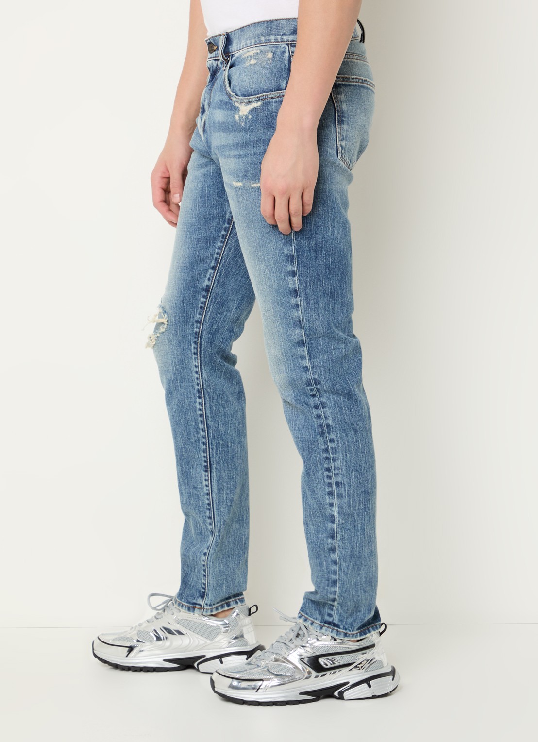 Diesel 2019 D-Strukt slim fit jeans met medium wassing - detail 4 indigo