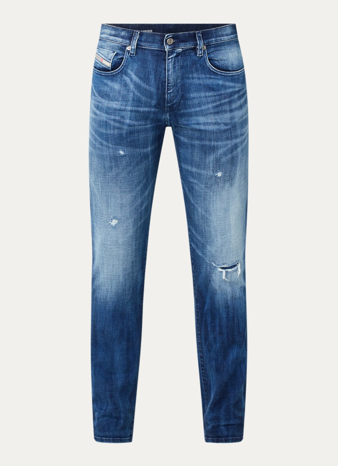 Diesel 2019 D-Strukt slim fit jeans met medium wassing - voorkant indigo