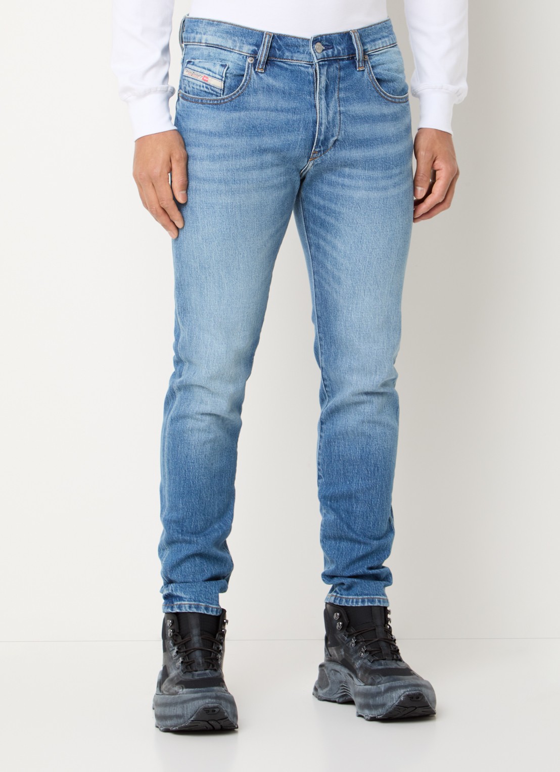 Diesel 2019 D-strukt slim fit jeans met medium wassing - detail 2 indigo