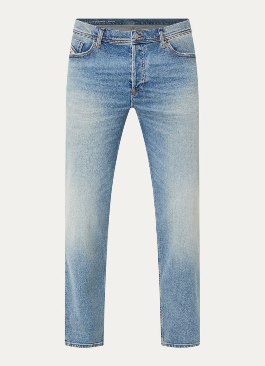 Diesel 2023 D-Finitive slim fit jeans met lichte wassing - voorkant indigo