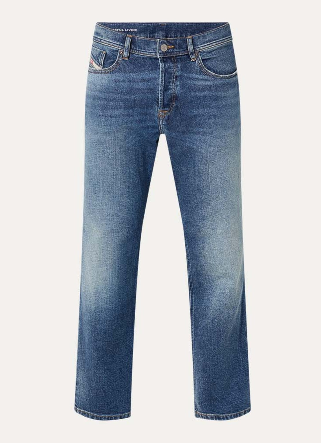 Diesel 2023 D-Finitive straight leg jeans met donkere wassing - voorkant 3 indigo