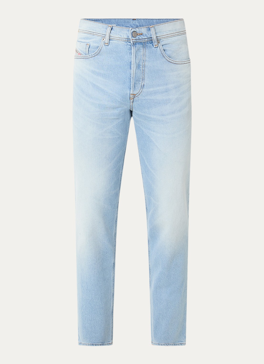 Diesel 2023 D-Finitive straight leg jeans met lichte wassing - voorkant 2 indigo