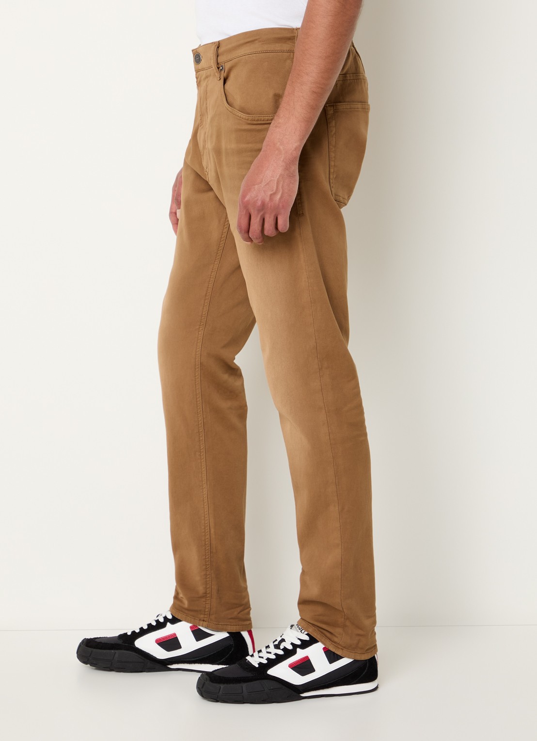 Diesel 2032 D-Krooley-BW straight leg jeans met gekleurde wassing  - detail 5 bruin
