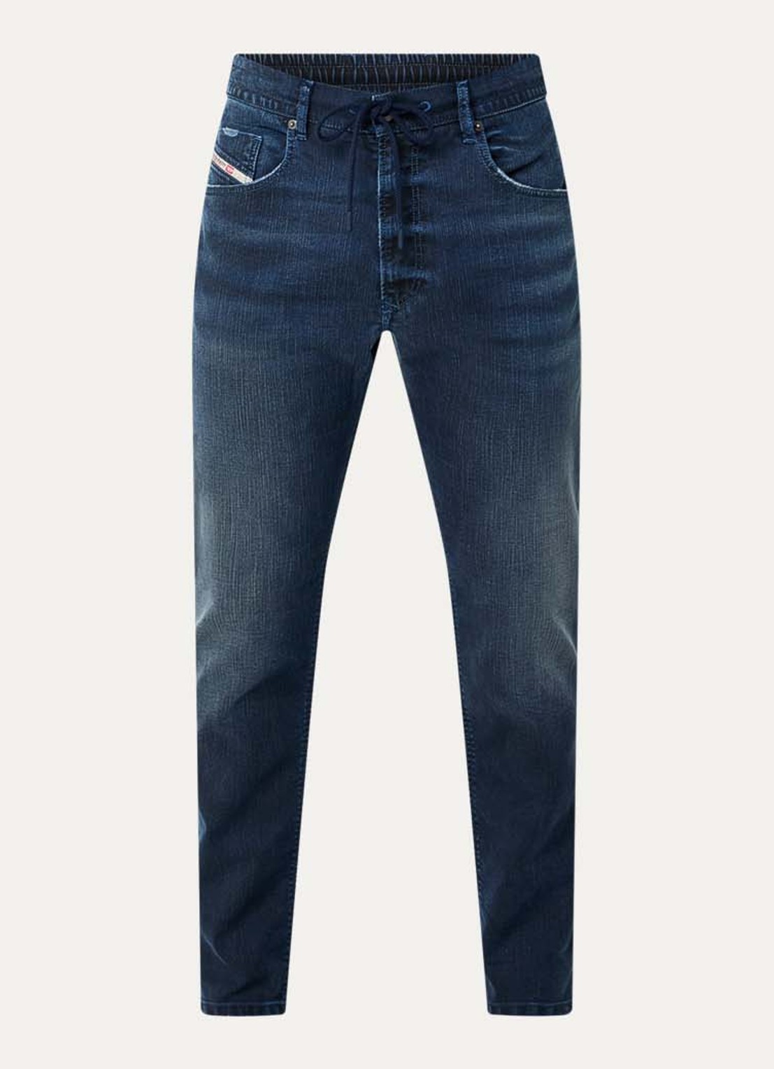 Diesel 2032 D-Krooley Joggjeans® slim fit jeans met donkere wassing - voorkant indigo