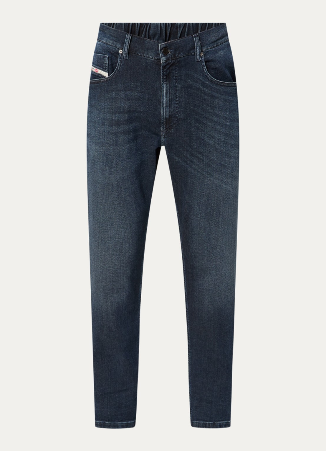 Diesel 2032 D-KROOLEY loose fit jeans met donkere wassing - voorkant indigo