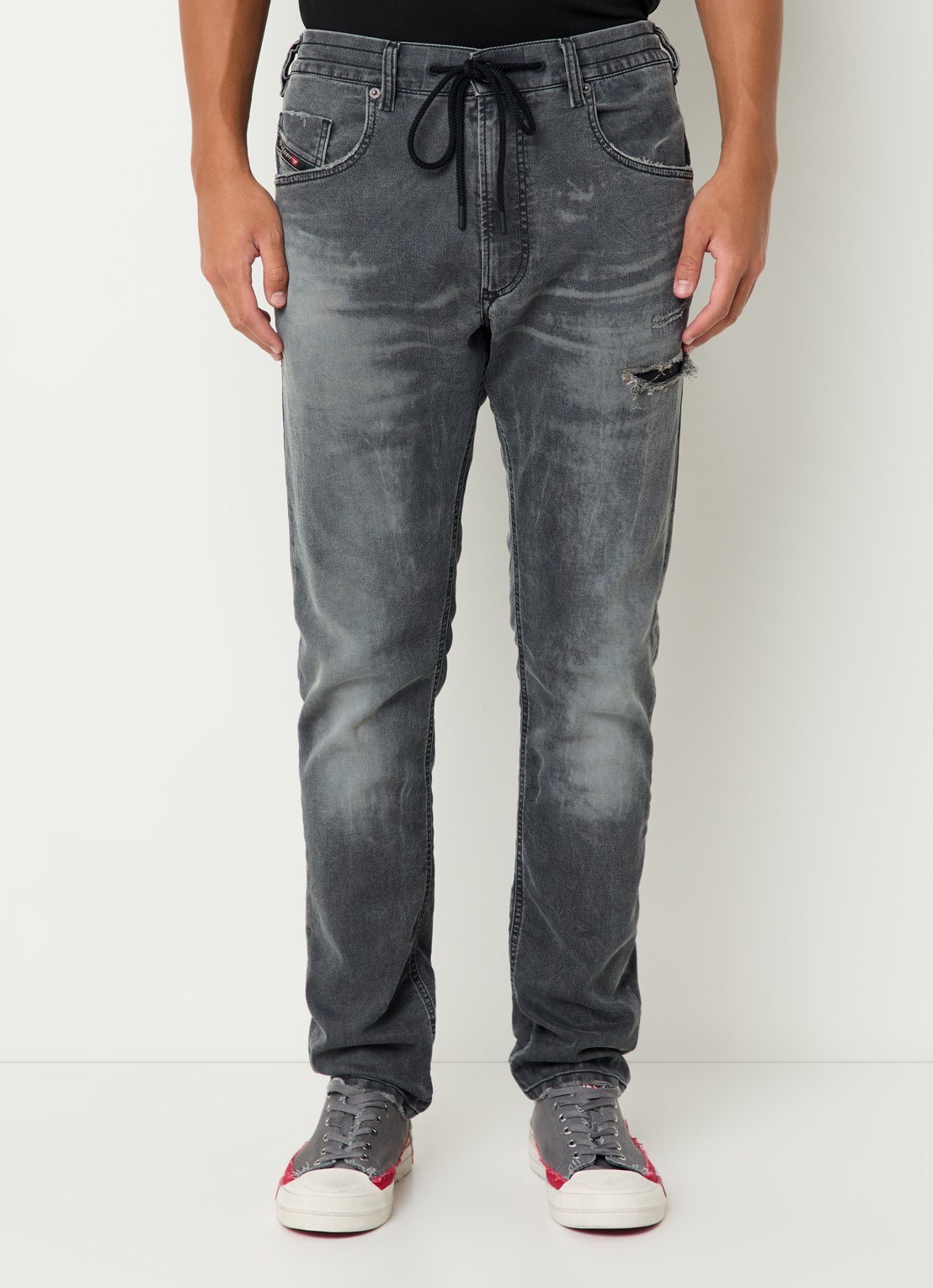 Diesel 2032 D-Krooley straight leg jeans  - detail 4 zwart