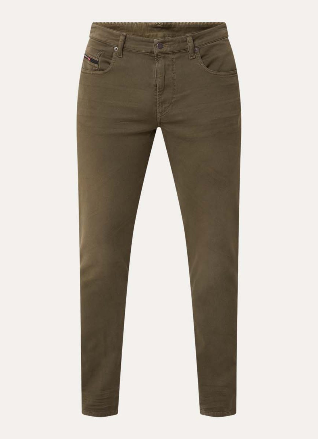 Diesel 2062 D-Strukt slim fit chino met steekzakken - voorkant mosgroen