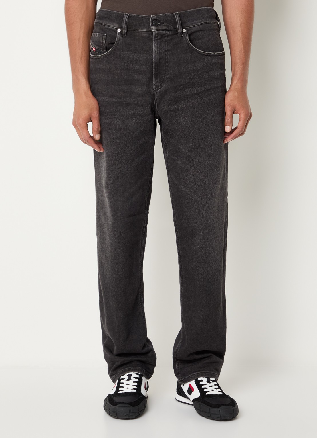 Diesel 2090 D-Veekley straight leg jeans met gekleurde wassing - detail 3 antraciet