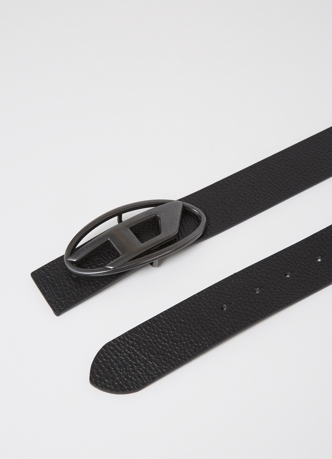 Diesel B-1DR reversible riem van leer - detail zwart